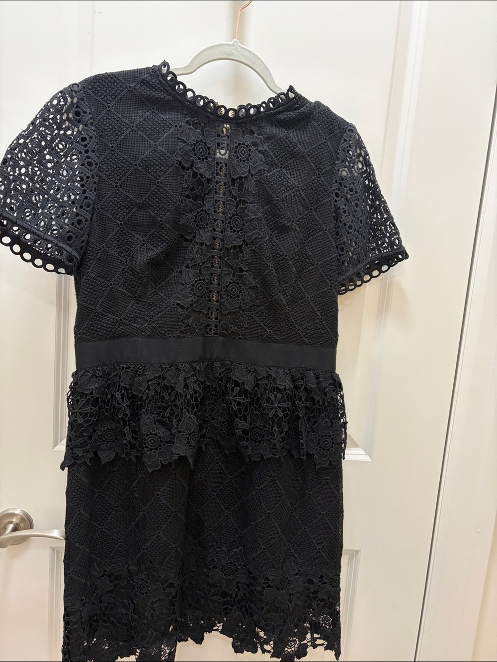 Black Lace Ted Baker Tiered Dress